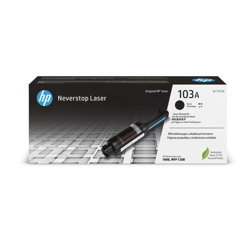 [W1103A] KIT DE RECARGA DE TONER ORIGINAL HP LASER 103A NEGRO HASTA 2500 PAGINAS W1103A