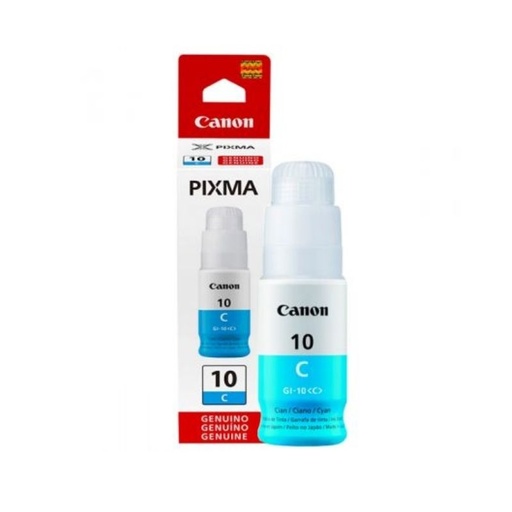[3391C001AA] TINTA CANON MOD GI-10 C, SERIES PIXMA G5010/ G6010/ GM2010, HASTA 6,000 PAGINAS, COLOR CIAN 3391C001AA