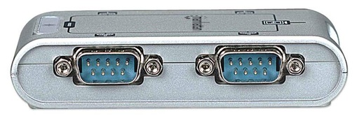 [151047] CONVERTIDOR MANHATTAN MOD 151047, USB A SERIAL DB9, 4 PUERTOS RS232, 9-PIN, MACHO/HEMBRA, COLOR PLATA 151047