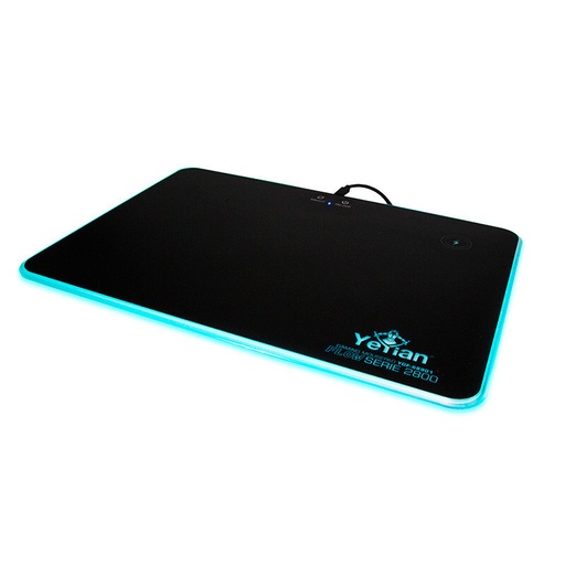 [YGF-68901] MOUSEPAD GAMER MARCA YEYIAN MODELO YGF-68901, RIGIDO, CONEXION USB, CARGA INALAMBRICA, RGB DE 7 COLORES, ANTIDERRAPANTE FLOW 2800, YGF-68901
