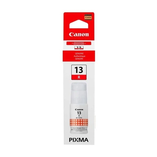 [4713C001AA] TINTA CANON GI-13 R MOD, PIXMA G510/G610 COLOR ROJO 4713C001AA
