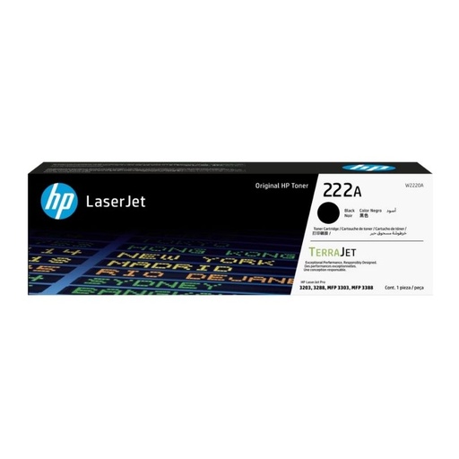 [W2220A] TONER HP 222A TERRAJET, COLOR NEGRO   W2220A