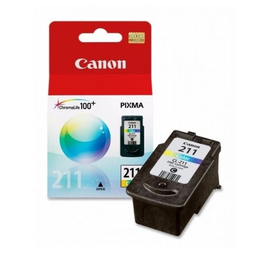 [2976B017AA] CARTUCHO CANON MOD 211, CL211 COLOR CAPACIDAD 13 ML, PRODUCTOS COMPATIBLES - PIXMA IP2702/ PIXMA MP240/ PIXMA MP250/ PIXMA MP270/ PIXMA MP280/ PIXMA MP480/ PIXMA MP490/ PIXMA MP495/ PIXMA MX320/ PIXMA MX320 REFURBISHED/ PIXMA MX330/ PIXMA MX330 REFURBISHED/ PIXMA MX340 WIRELESS/ PIXMA MX340 WIRELESS RE, RENDIMIENTO DE IMPRESION 360 PAGINAS   2976B017AA