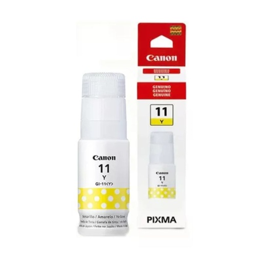 [4536C001AA] TINTA CANON GI-11Y, SERIES PIXMA G2160/G3160, HASTA 6,000 PAGINAS, COLOR AMARILLO   4536C001AA