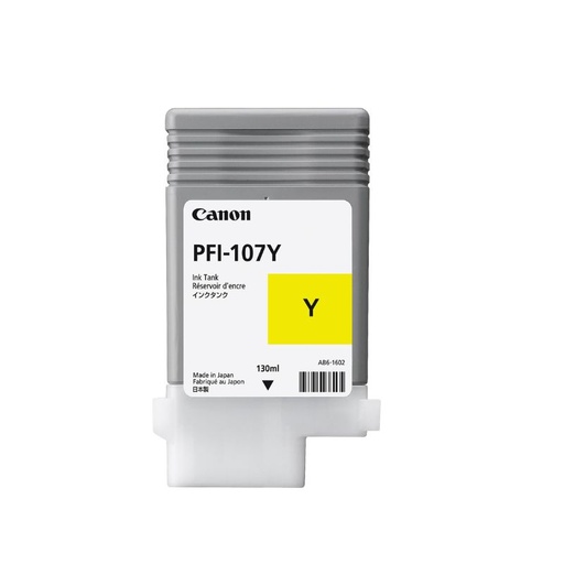 [6708B001AA] TANQUE TINTA CANON PFI-107Y, COLOR AMARILLO,  130ML   6708B001AA 