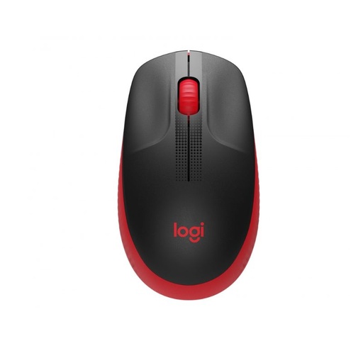[910-005904] MOUSE LOGITECH M190, INALAMBRICO, 1000DPI, COLOR NEGRO/ROJO    910-005904