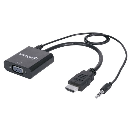 [151559] CONVERTIDOR VIDEO MANHATTAN 151559, HDMI A VGA AUDIO, BOLSA    151559