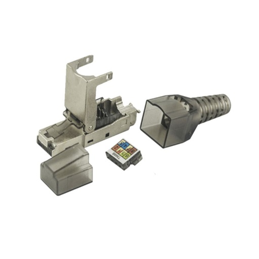 [LPKJ6A17S] PLUG LINKEDPRO BY EPCOM RJ45, BLINDADO, CATEGORIA 6A, SIN HERRAMIENTA, PARA TERMINACIÓN EN CAMPO      LPKJ6A17S