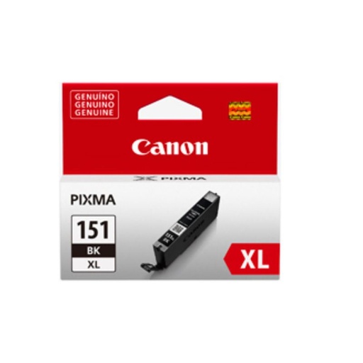 [6477B001AA] TINTA CANON CLI-151XL BK,  ALTO RENDIMIENTO, 5000 PAGINAS, COLOR NEGRO  6477B001AA