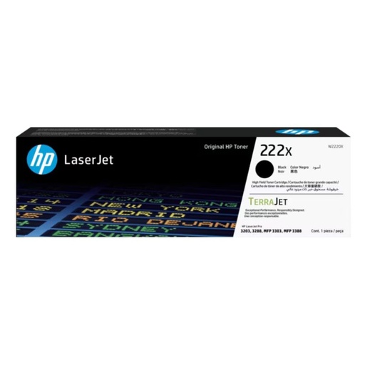 [W2220X] TONER HP LASERJET 222X DE ALTO RENDIMIENTO, NEGRO W2220X