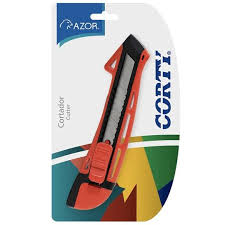 [7501428707036] CUTTER AZOR CORTY 5000 GRANDE 18 MM PUNTA FLECHA BLÍSTER,  7501428707036