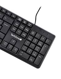 [TZACTCA04] TZACTCA04  TECLADO ALÁMBRICO TECHZONE TZACTA04 COLOR NEGRO, TIPO QWERTY, CON INDICADORES: NUMÉRICO, MAYÚSCULA Y BLOQUEO DE DESPLAZAMIENTO, 105 TECLAS