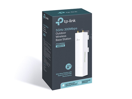 [WBS510] ACCESS POINT TP-LINK MOD WBS510, INALAMBRICO, EXTERNO DE ALTA POTENCIA, 5.0 GHZ, HASTA 300 MBPS, 27 DBM, COLOR BLANCO WBS510