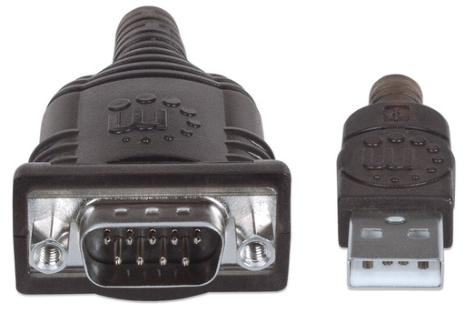 [205153] ADAPTADOR MANHATTAN MOD 205153 CONVENTIDOR USB A SERIAL DB9M 205153