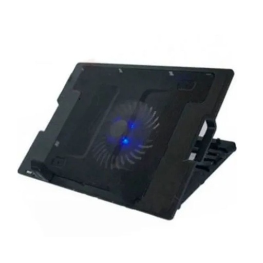 [917140] BASE ENFRIADORA PARA LAPTOP BROBOTIX 917140, SOPORTE VENTILADOR, ANGULO AJUSTABLE, HUB, USB, COLOR NEGRO    917140
